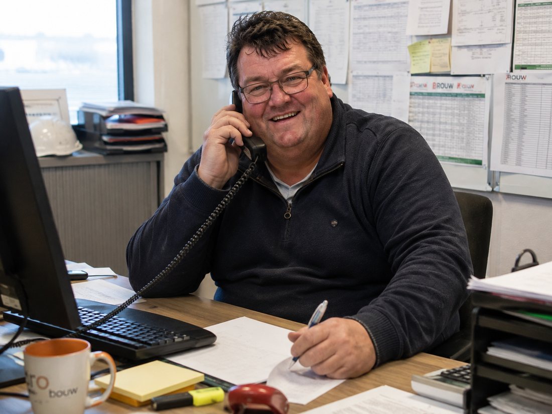 Henk Boersma staat een klant te woord